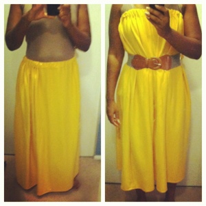 Yellow maxi skirt/dress